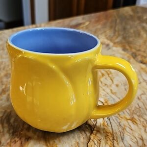 HALLMARK yellow blue coffee mug - NEW